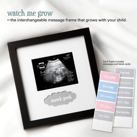 Prinz 5"x4" Watch Me Grow Sonogram Frame for Maternity, Newborn and Babies - Picture 1 of 3